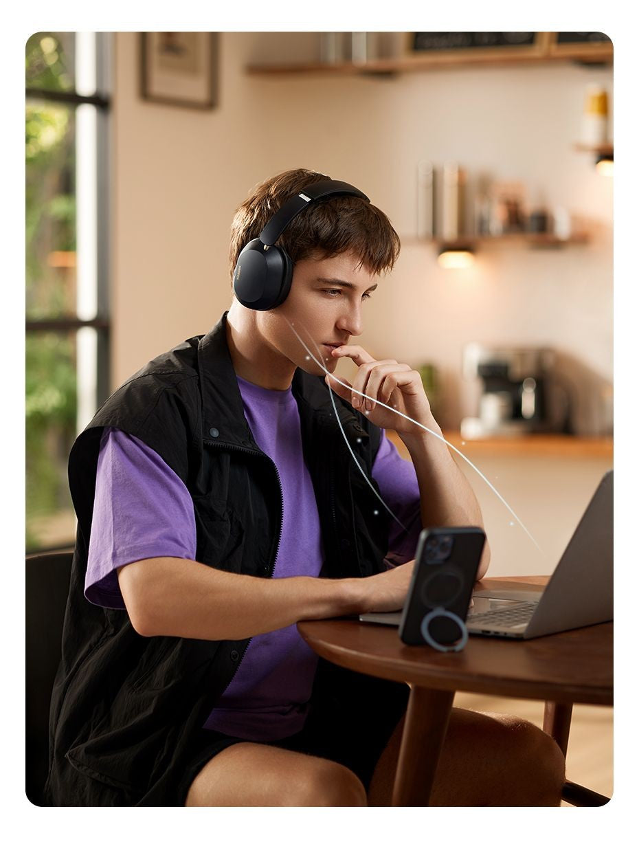 Fones de ouvido Bluetooth sem fio UGREEN Max5c ANC com cancelamento de ruído ativo de 43dB, Hi-Res LDAC, 75H de áudio espacial