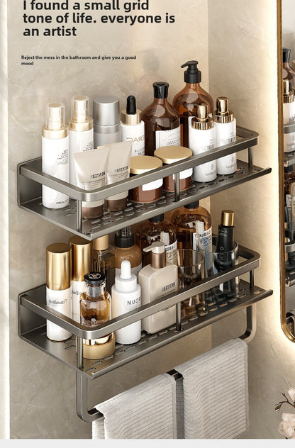 Toilet storage rack, non perforated washbasin, light luxury bathroom, wall mounted toilet, toilet wall storage rack