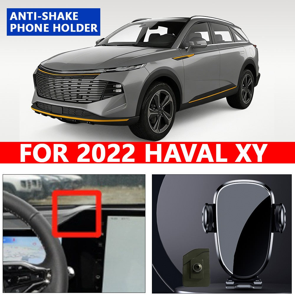 FOR 2022 HAVAL XY Car Phone Holder Car Styling Bracket GPS Gravity type Stand Rotatable Suppo Vehicle Specific