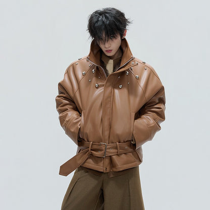 LUZHEN Winter Fashion High Quality Reversible Design Fur Liner Warm Leather Parka Men Original 2025 New Niche Padded Coat JY4797