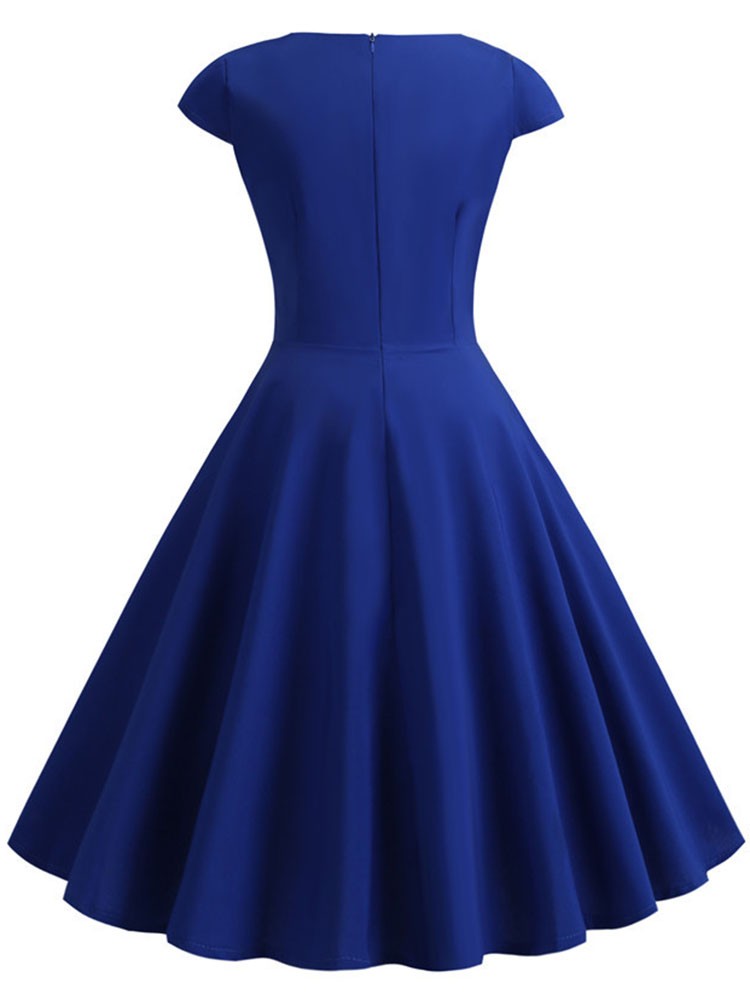 Pink Summer Dress Women V Neck Vintage Robe Elegant Retro pin up Party Office Mi