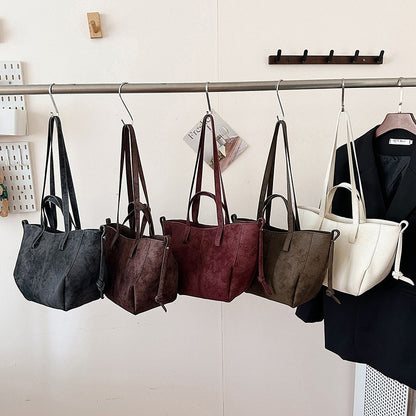 Large Capacity PU Leather Shoulder Bags for Women 2025 Luxury Designer Crossbody Bag Females Brand Retro New Handbags and Purses