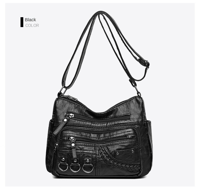 New Arrival Crossbody Shoulder Bag Soft Washed Leather Women's Mini Bag Versatile Handbag