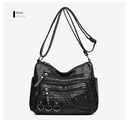 New Arrival Crossbody Shoulder Bag Soft Washed Leather Women's Mini Bag Versatile Handbag