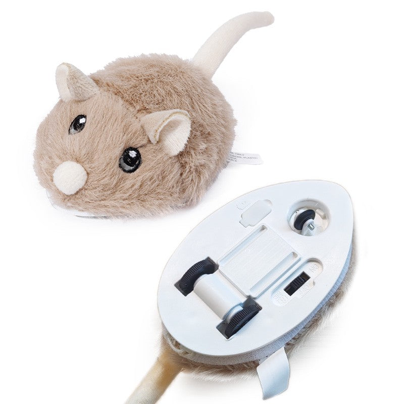 Brinquedos Elétricos Interativos de Rato para Gatos Brinquedo Engraçado de Pelúcia Inteligente para Animais de Estimação Brinquedos de Movimento Interativo Rápido Acessórios para Gatos de Estimação