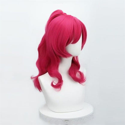 Pony Friends Pinkie Pie Peruca de Cosplay Rabo de Cavalo Único Sintética Longa Encaracolada Peruca de Anime de Desenho Animado Coser para Festa de Halloween