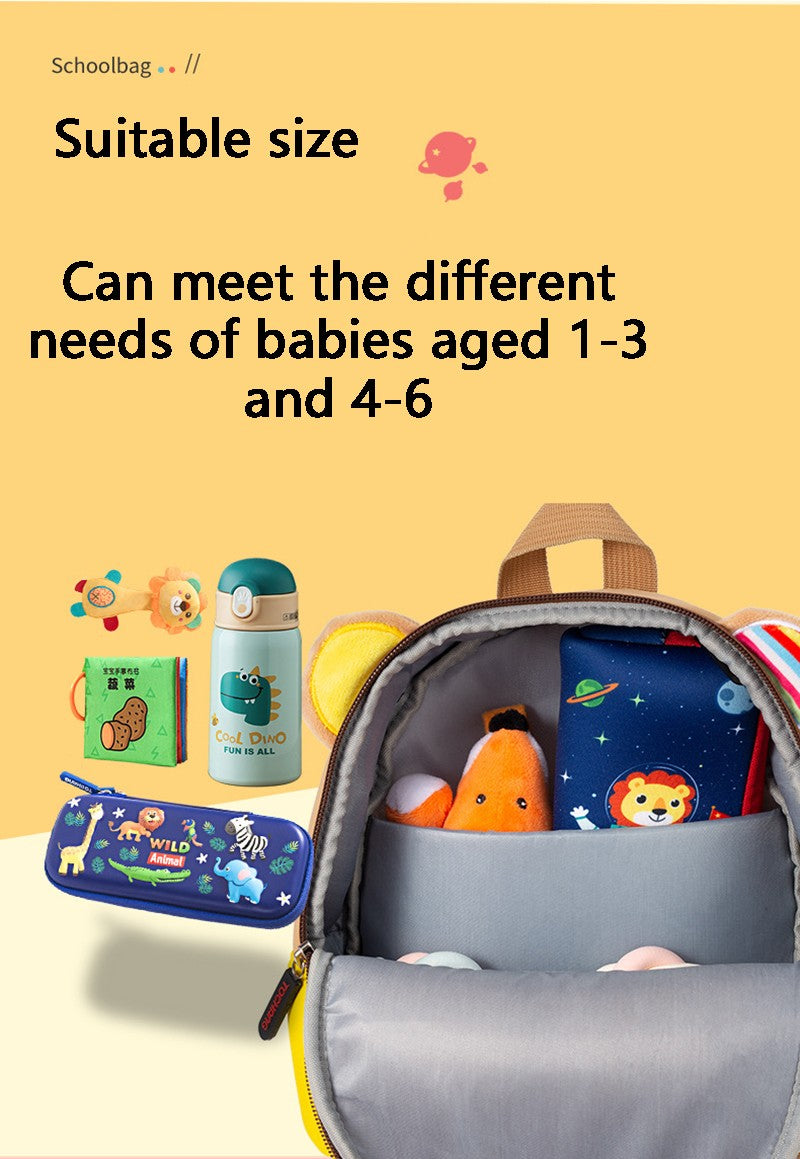 Mochilas Escolares Infantis de Moda Animais Biomiméticos 3D Mochila Infantil para Meninos e Meninas Mochilas Escolares Mini Mochila de Livros
