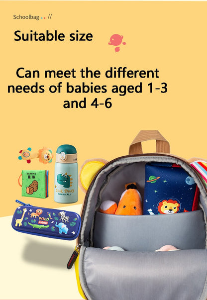 Mochilas Escolares Infantis de Moda Animais Biomiméticos 3D Mochila Infantil para Meninos e Meninas Mochilas Escolares Mini Mochila de Livros
