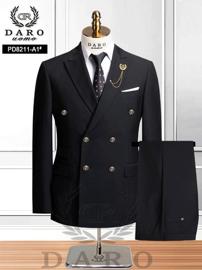 DAROuomo 2025  Men Suit Slim Fit Formal Business Work Wear Suits 2Pcs Set (Jacket+Pants)DR8211
