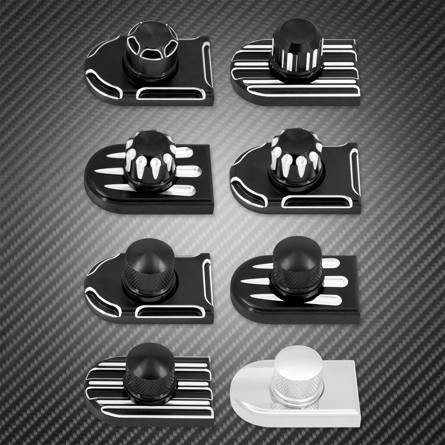 Universal Motorcycle Rear Fender Seat Bolt Screw Nut Tab Kit Mount Knob Cover For Harley Dyna Sportster XL Touring FLHR Softail