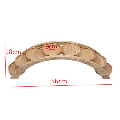 Hotpot arch bridge plate sushi bridge boat tableware Dessert wooden dim sum plate sushi tray japanese kitchen bento  sushi plate