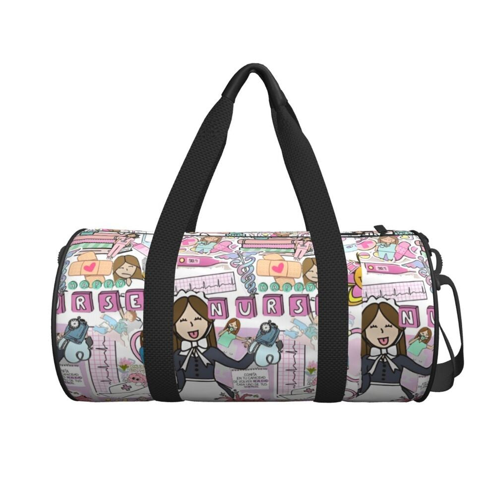 Couple Travel Bag Enfermera En Apuros Doctor Nurse Gym Bag Large Oxford Custom Handbag Colorful Casual Sports Bag