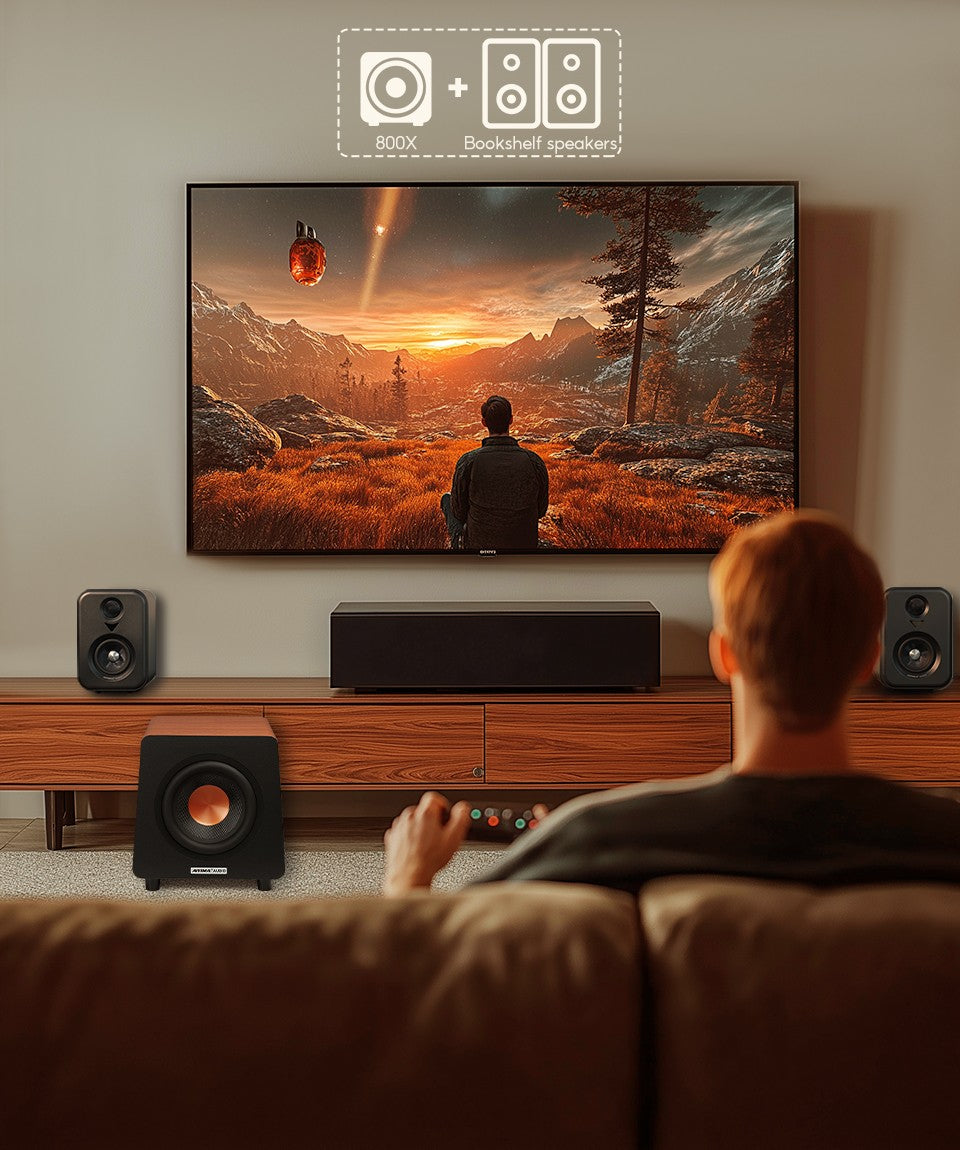 AIYIMA S400 Upgrade Active Speakers Wooden Studio Monitor Bluetooth USB OPT RCA Inputs Subwoofer Output Record Player Speaker