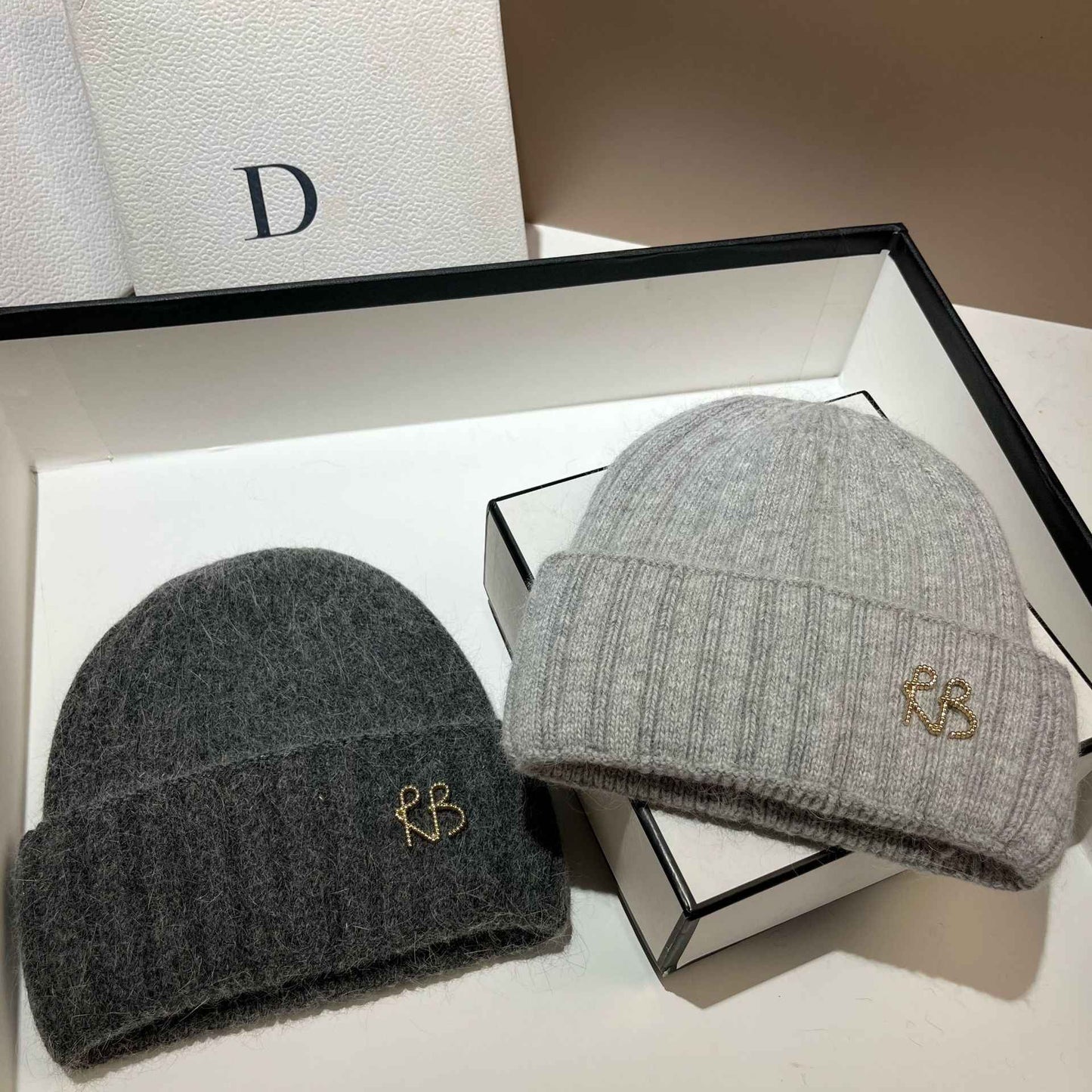 Women Ribbed Stretch Knit Beanie Soft Slouchy Wool Hat Extreme Cold Weather Warm Ear Protection Winter Fashion Cap