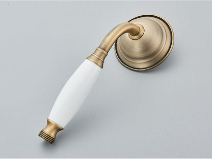 Ducha Chuveiro Banheiro Vintage Cerâmica Latão Montado Parede Torneira Pulverizador Acessório Hardware Chuveirinho