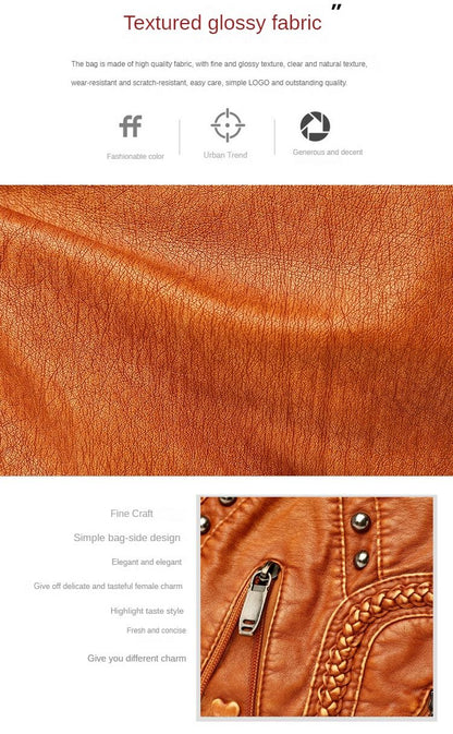 Black Y2k Women Shoulder Bag Vintage Punk Goth Fashion Designer Pu Leather Tote Bag Large Capacity Rivet Motorcycle Handbag