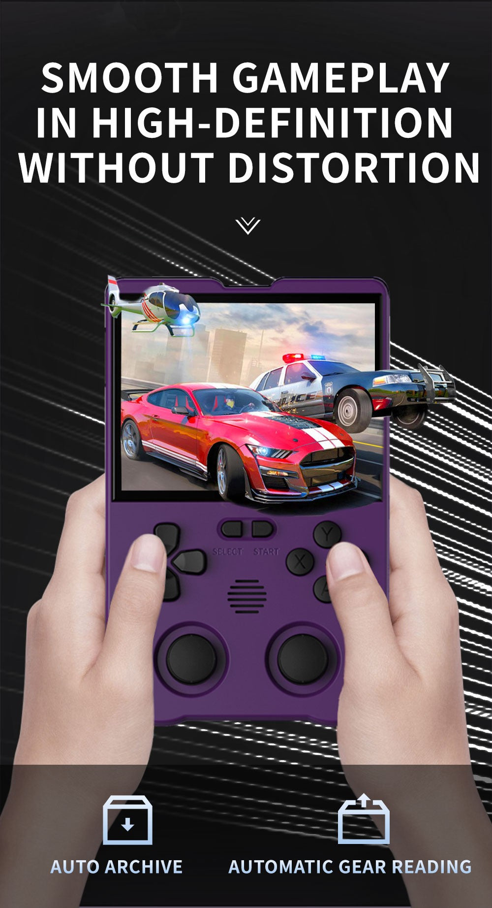 XU10 2.0 Version Retro Handheld Game Console Linux System 3.5 Inch IPS Screen 3000mAh Battery Nostalgic Retro Video Player
