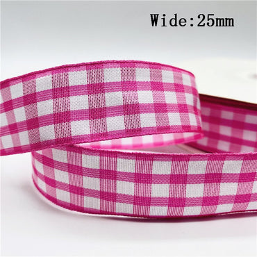 5yards/Lot 10mm 25mm Plaid Ribbon Christmas Decor Ribbon For Handmade Design Christmas Decoration DIY Gift Wrapping