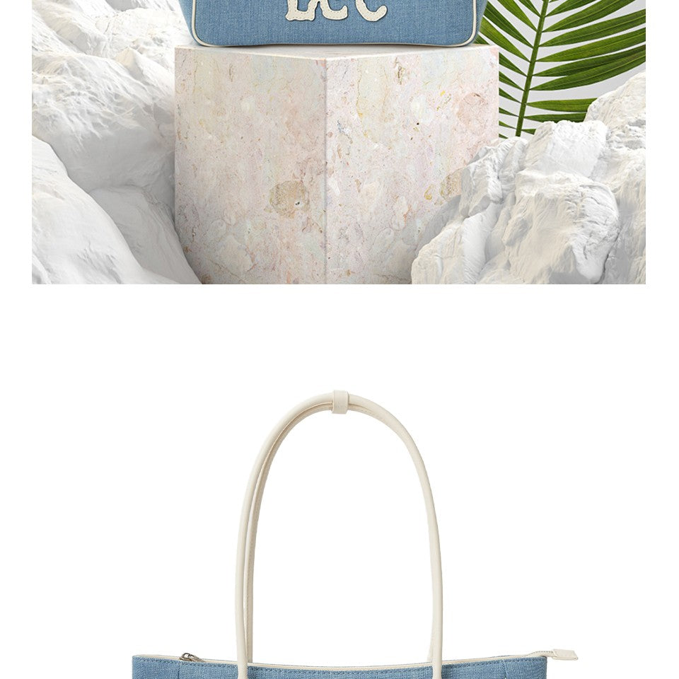 LEE Women Crossbody Shoulder Bag Double-strand Arched Handle Design Daily Travel Shopping Bag Stylish College Student Tote Bag