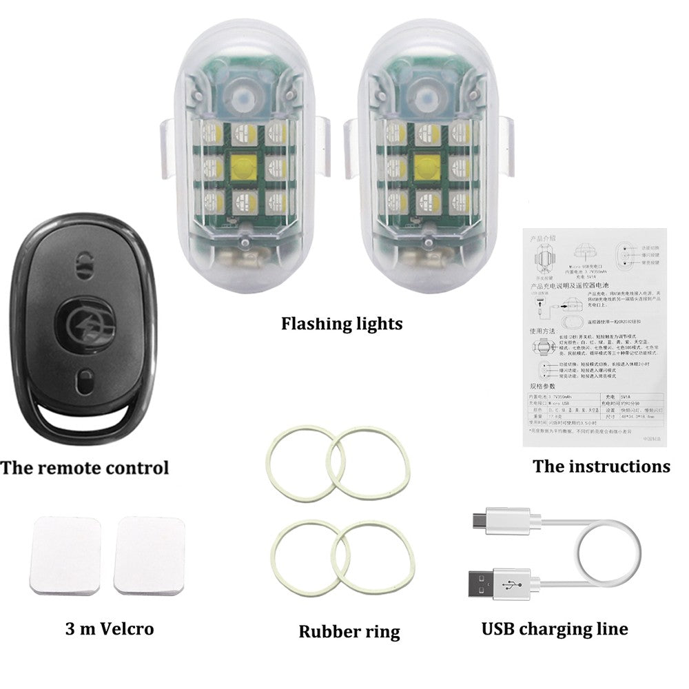 Wireless Remote Control LED Strobe Light for Car Auto Motorcycle Bike Drone Scooter Anti-collision Warning Lamp Flash Indicator