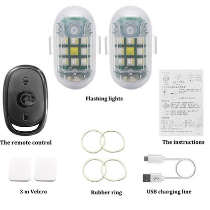 Wireless Remote Control LED Strobe Light for Car Auto Motorcycle Bike Drone Scooter Anti-collision Warning Lamp Flash Indicator