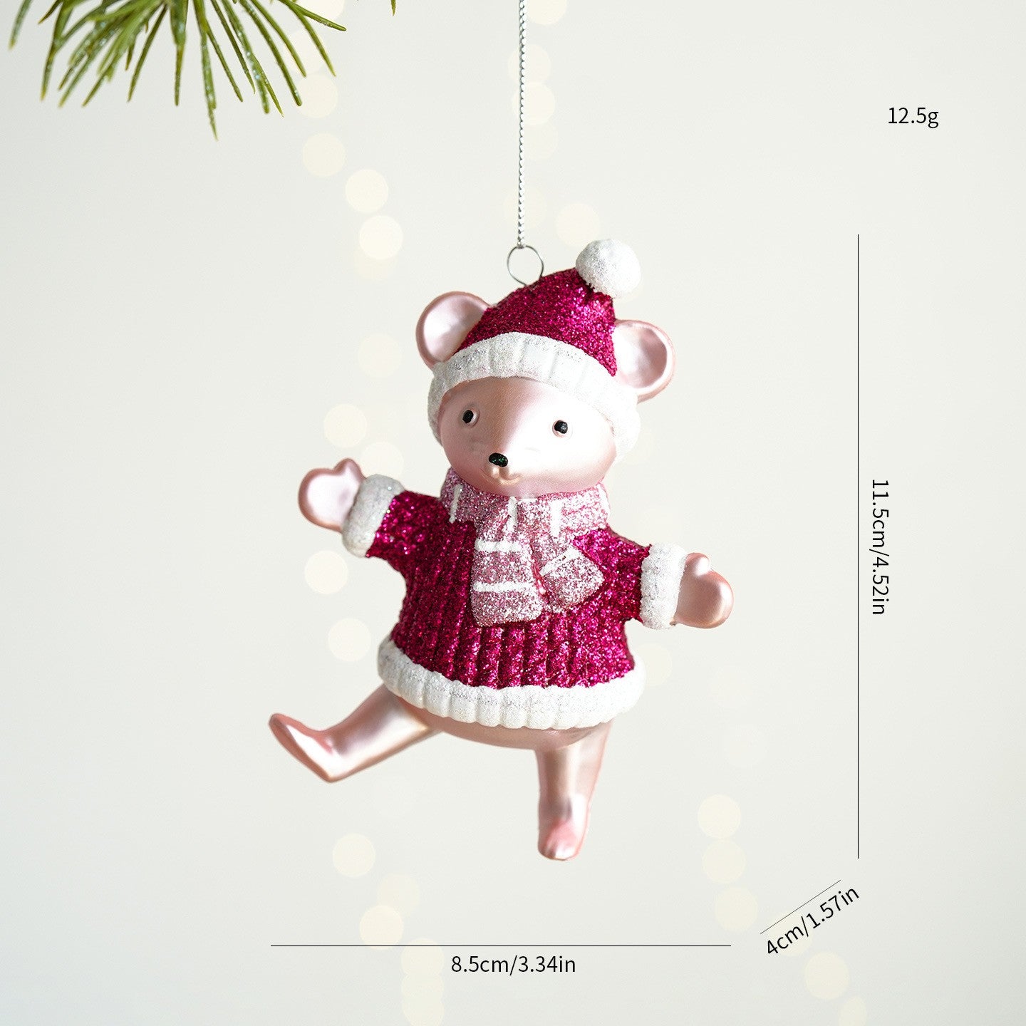 Christmas Atmosphere Balloon Dog Small Pendant Christmas Tree Snowflake House Pendant Small Ornament Wreath Accessory