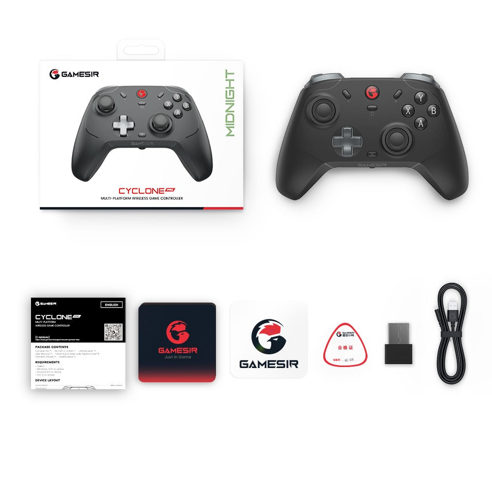 GameSir Cyclone Pro Wireless Switch Controller for Nintendo Switch iPhone Android PC Hall Effect Joystick Gaming Gamepad