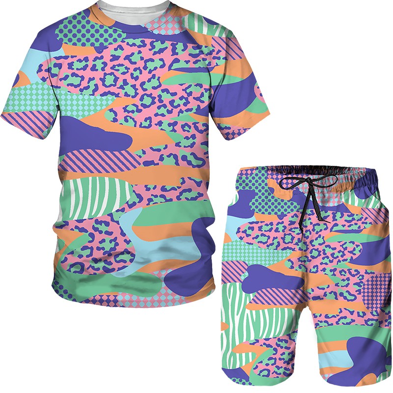 Ducks Leopard 3D Print TShirts Shorts Sets kids Fashion Flower Oversized Short Sleeve TShirt Pants Set Boys Girls Suits Clothing