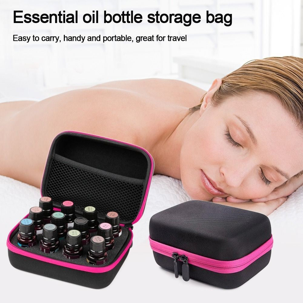 12 Slots Essential Oil Case for DoTERRA 5ML 10ML 15ML Essential Oil Roller Bottles Organizer Holder Perfume Hanging Storage Bag