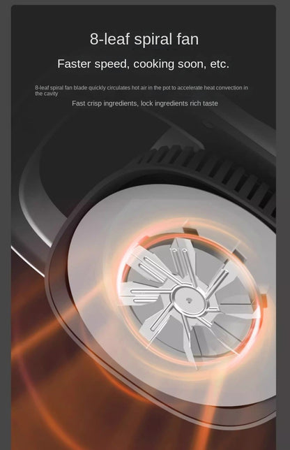 Flip-free air fryer double-layer fryer household large-capacity electric fryer fully automatic French fries machine