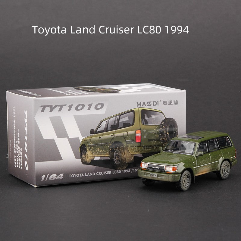 Massdi 1:64 Toyota Land Cruiser LC80 LC300 Car Model Alloy SUV Off-road Miniature Diecast Vehicles Toy Collection
