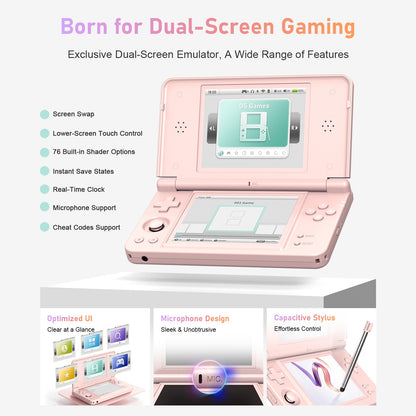 Anbernic RG DS Plus Portable Handheld Game Console Dual Screen 4.3 Inch IPS Retro Gaming Emulator With 4000mAh Battery Streaming