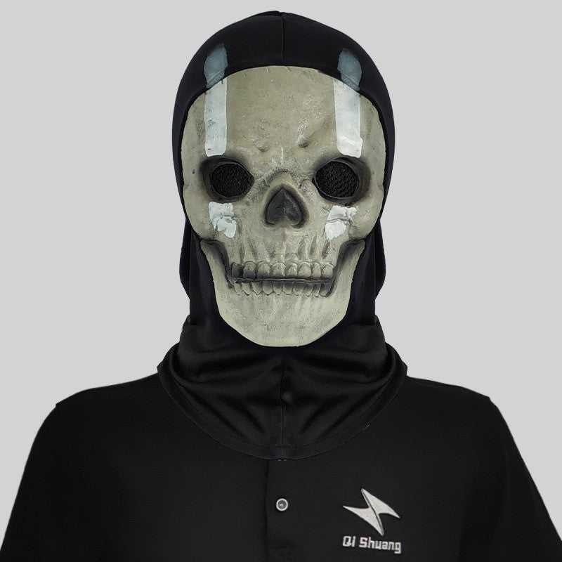 Unisex Cosplay Halloween Horror Ghost Skull Mask Latex Headgear Helmet Cosplay Perform Party Masquerade Prop