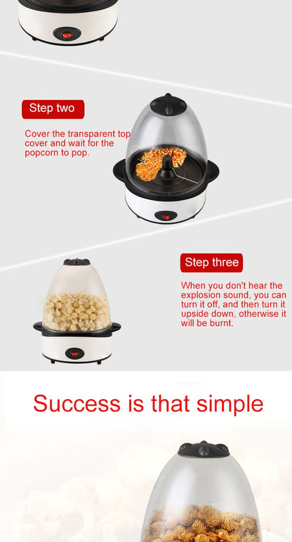 Automatic Oil-Popped Popcorn Making Machine Electric Popcorn Maker Stove Commercial Stirring Sugar Heating Corn Popper Roaster