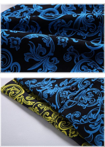 New Summer Men's Short-sleeved Printed Shirts, Turn-down Collar Single-breasted Hawaiian/vacation Shirt, Asian Sizes M-7XL.