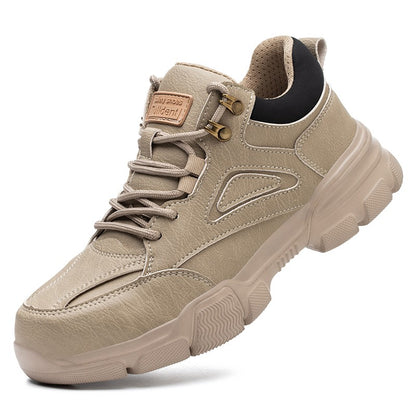 Sapatos de Segurança Masculinos de Alta Qualidade com Fivela Rotativa de Arame de Aço, Tênis de Trabalho Indestrutíveis, Antiesmagamento, Antiperfuração