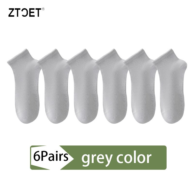 6Pairs Men Socks Combed Cotton Mesh Breathable Odor proof and antibacterial Spring Summer for Male sock New High Quality Man