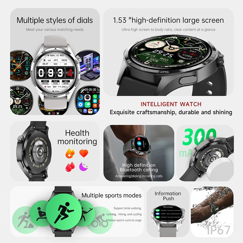 Xiaomi 2025 New GPS NFC Smart Watch Men 360*360 AMOLED Screen Heart rate Bluetooth Call IP67 Waterproof Man Smartwatch