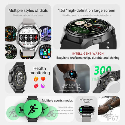 Xiaomi 2025 New GPS NFC Smart Watch Men 360*360 AMOLED Screen Heart rate Bluetooth Call IP67 Waterproof Man Smartwatch