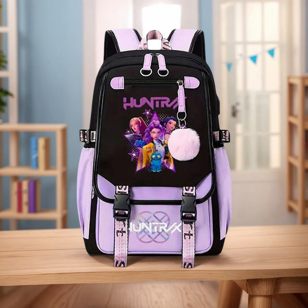 Mochila KPop Demon Hunters Mochila Demon Slayer Até 20L Durável Impermeável Mochila de Viagem Para Meninos Meninas Fãs Presente Periférico