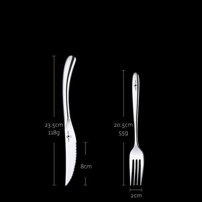 Conjunto de Talheres de Luxo em Aço Inoxidável 316 com Certificação LFGB, Estilo Clássico, Garfo Faca Colher, Ultra Grosso para Banquete e Jantar