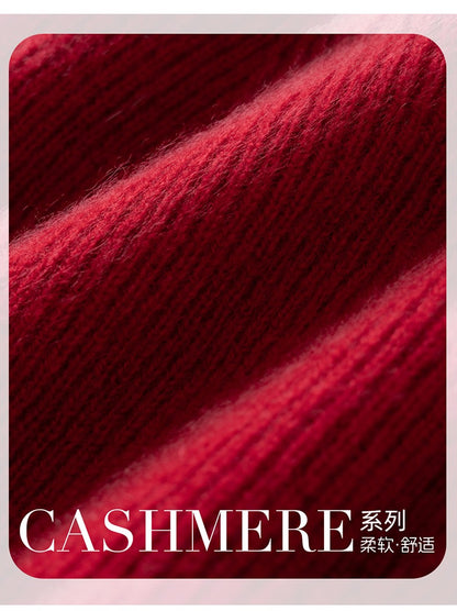 New Autumn Winter 100% Cashmere Hat Knitted Mountaineering Wool Hat Outdoor Skiing Double Layer Men and Women Thickened Warm