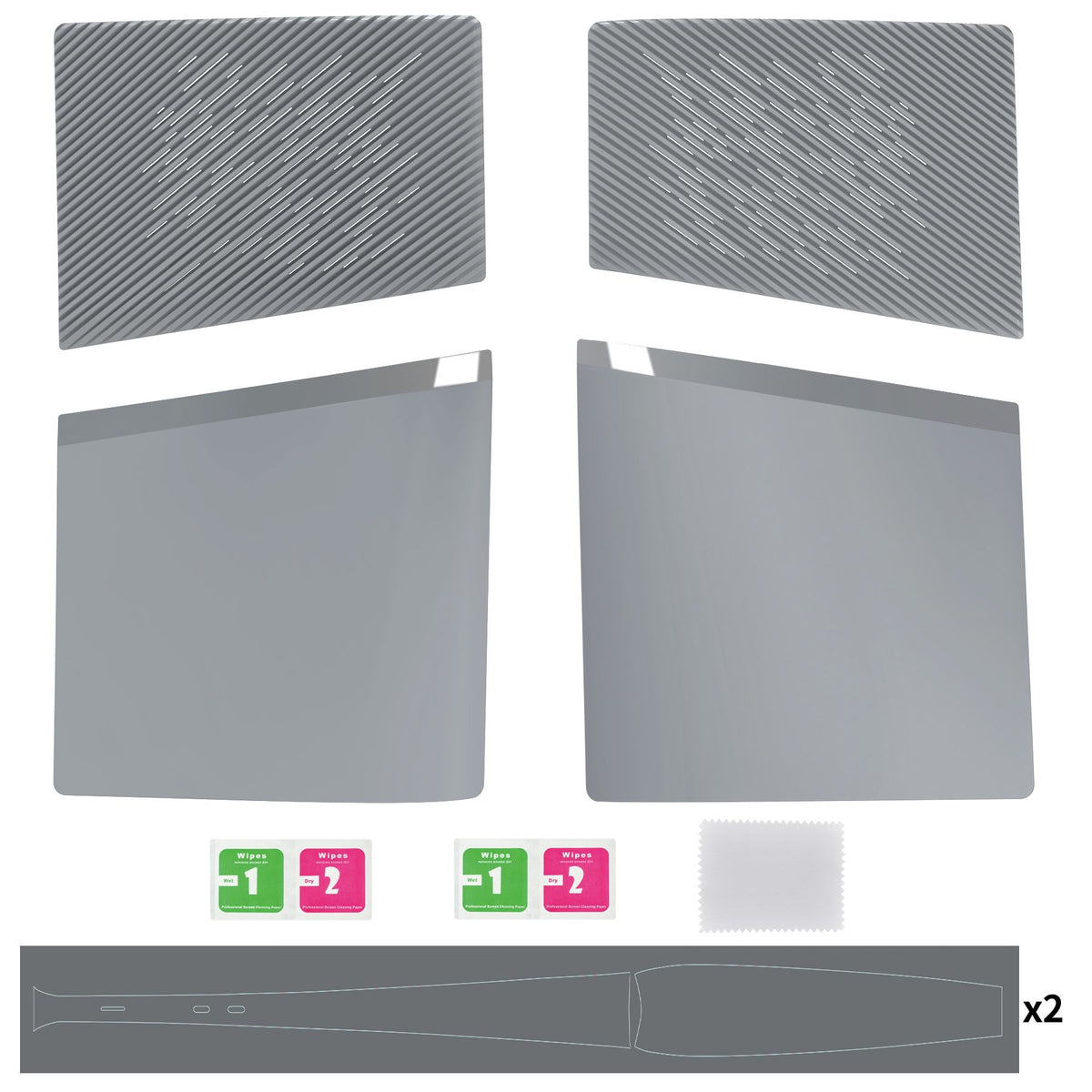 eXtremeRate For ps5 Slim Digital Edition Console Replacement Cover Side Panel & Faceplate & Back Plate With Cooling Vent - Black