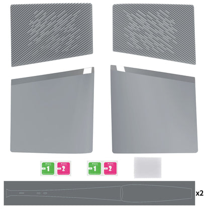 eXtremeRate For ps5 Slim Digital Edition Console Replacement Cover Side Panel & Faceplate & Back Plate With Cooling Vent - Black