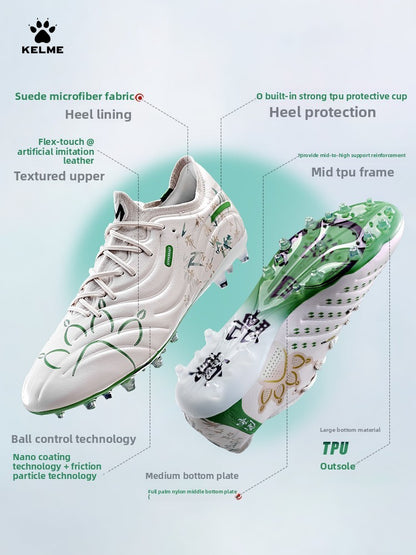 Kelme Men's Football Shoes Adult Mg Short Spikes Artificial Turf Training Football Boots Indoor Anti-slip Soccer Shoes