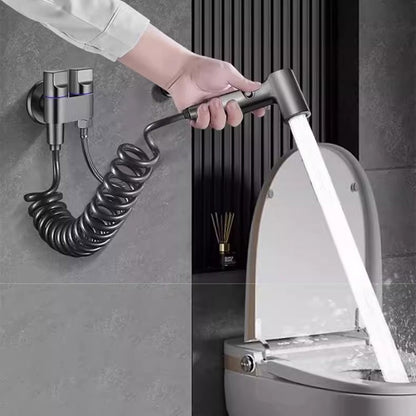 Toilet companion 1 in 2 out flush spray gun faucet bidet booster nozzle bathroom flush gun high pressure household