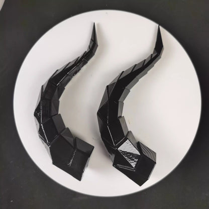 14/18cm Animal Simulate Horn Headband Gradient Devil Horn Halloween Party Headwear Lolita Witch Artificial Horns Cosplay Pros