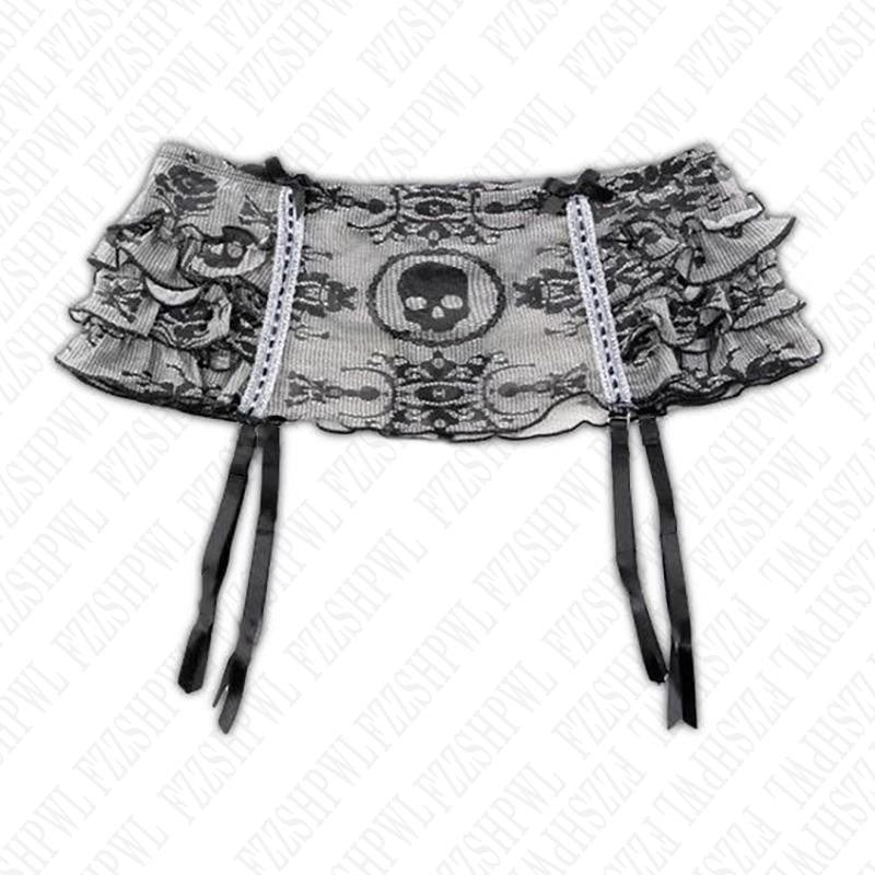 Y2K Skirt Harajuku Letter Skull Print Aesthetics Gothic Retro Mini Skirt Hip Hop Streetwear Dress Punk Grunge Half length skirt