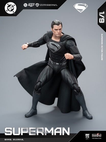 Original Fondjoy Black Superman 2.0 Figure Dc Zack Snyder'S Justice League Figures 1/9 Super Man Pvc Model Doll Joint Movable