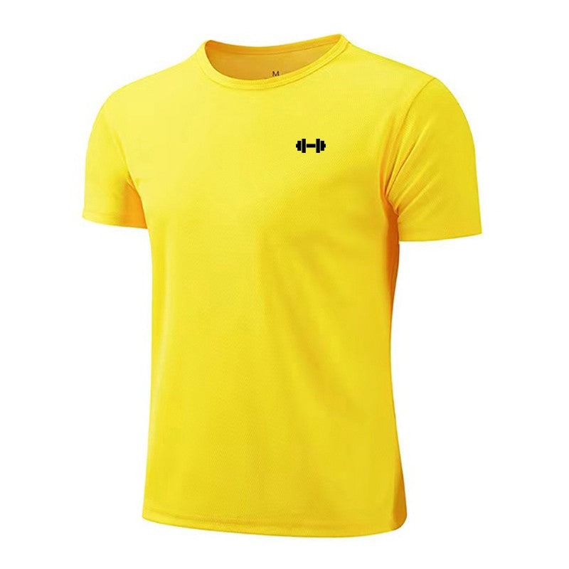 Gym Fitness Muscle Short Sleeve O-Neck Clothing Summer Mesh Breathable Quick Dry Cool T-shirt Mens Bodybuilding Running Shirts